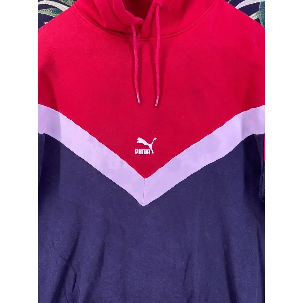 Vintage PUMA Iconic MCS Hoodie Tricolor Size XL